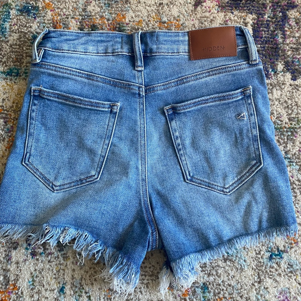 Hidden High Rise Jean Shorts - Picture 2 of 2